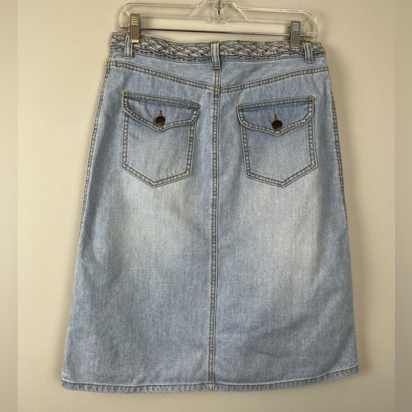 Vintage H&M Divided Y2K Denim Front Buttons A-Line Skirt Size 10 - Picture 15 of 15